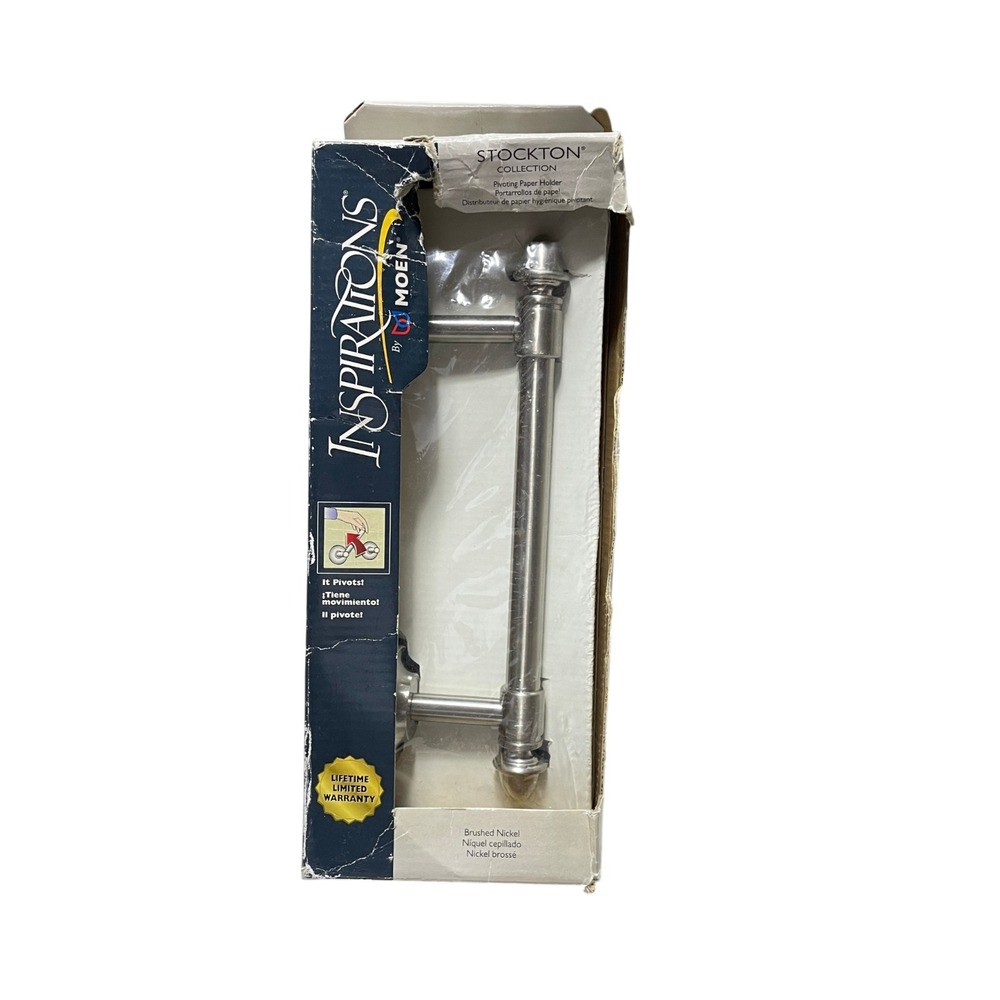 Moen Stockton Pivoting Paper Holder NEW in Box Brushed Nickel